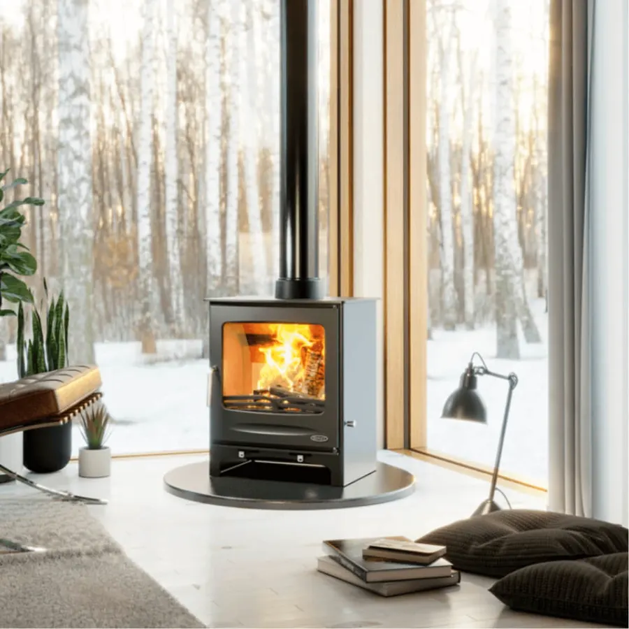 Henley Sherwood 12kW multi-fuel stove — DEFRA approved, ideal for open-plan living